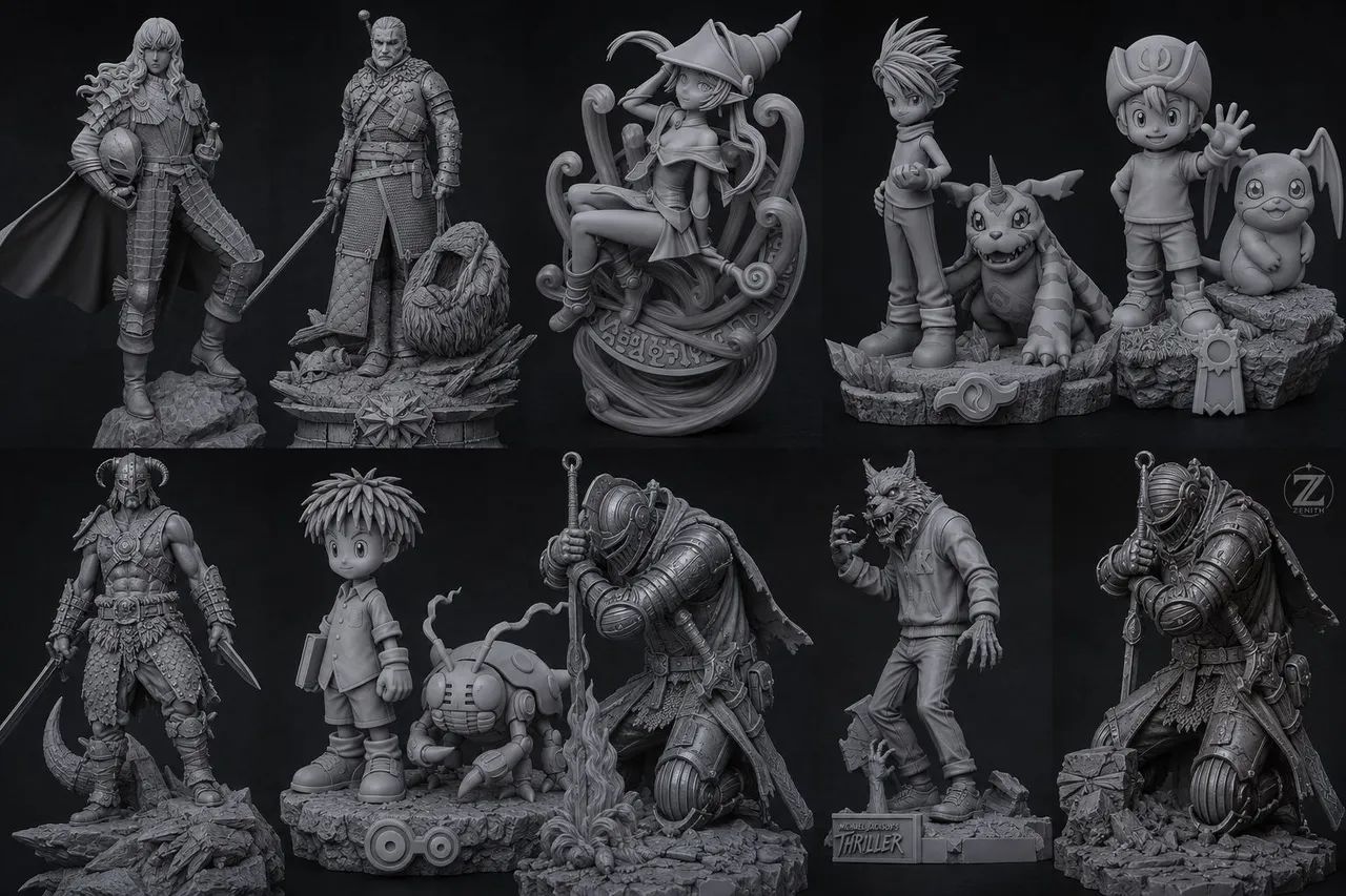 Action figures em resina