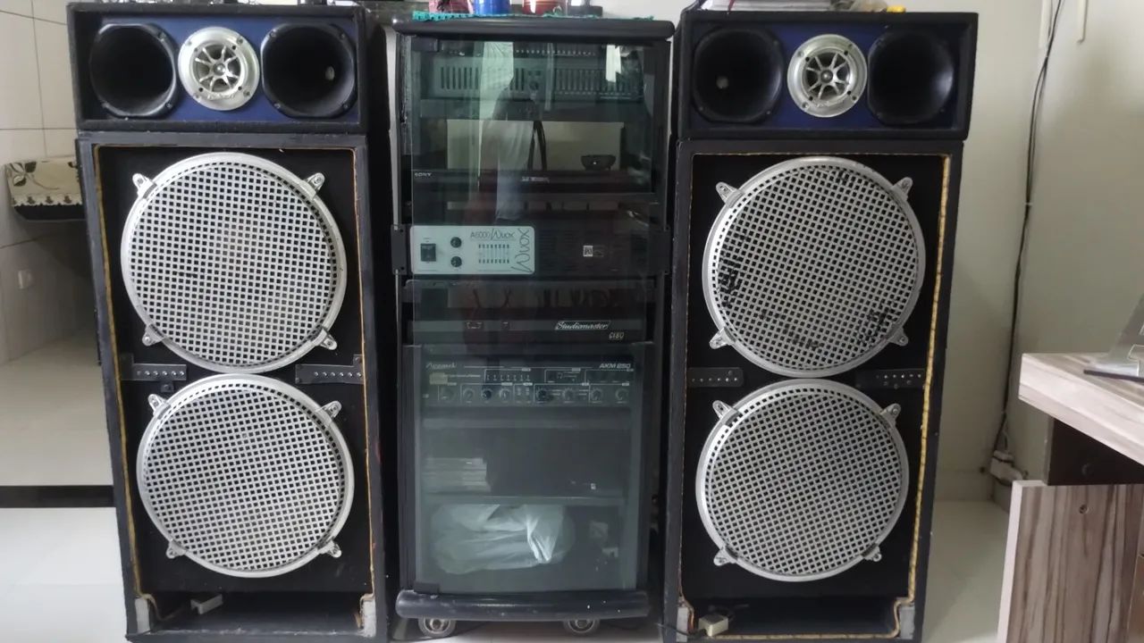 Som montado completo para eventos e igrejas