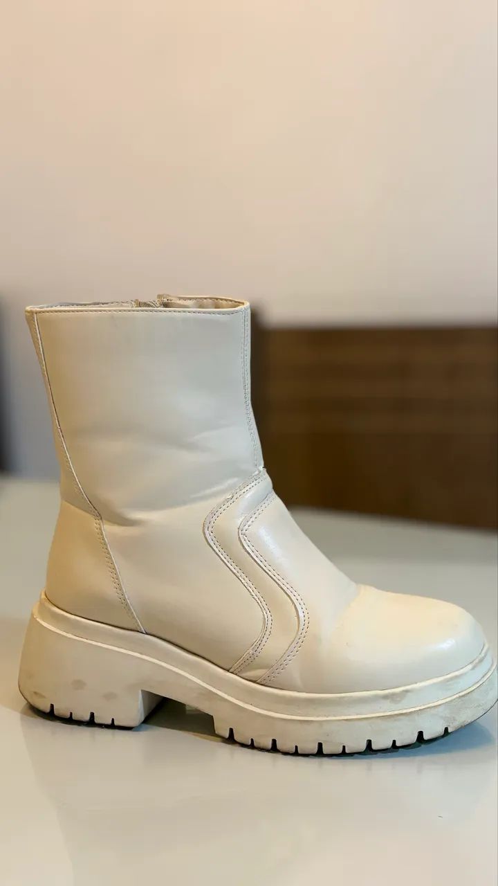 Bota Coturno Off White - Foto 3