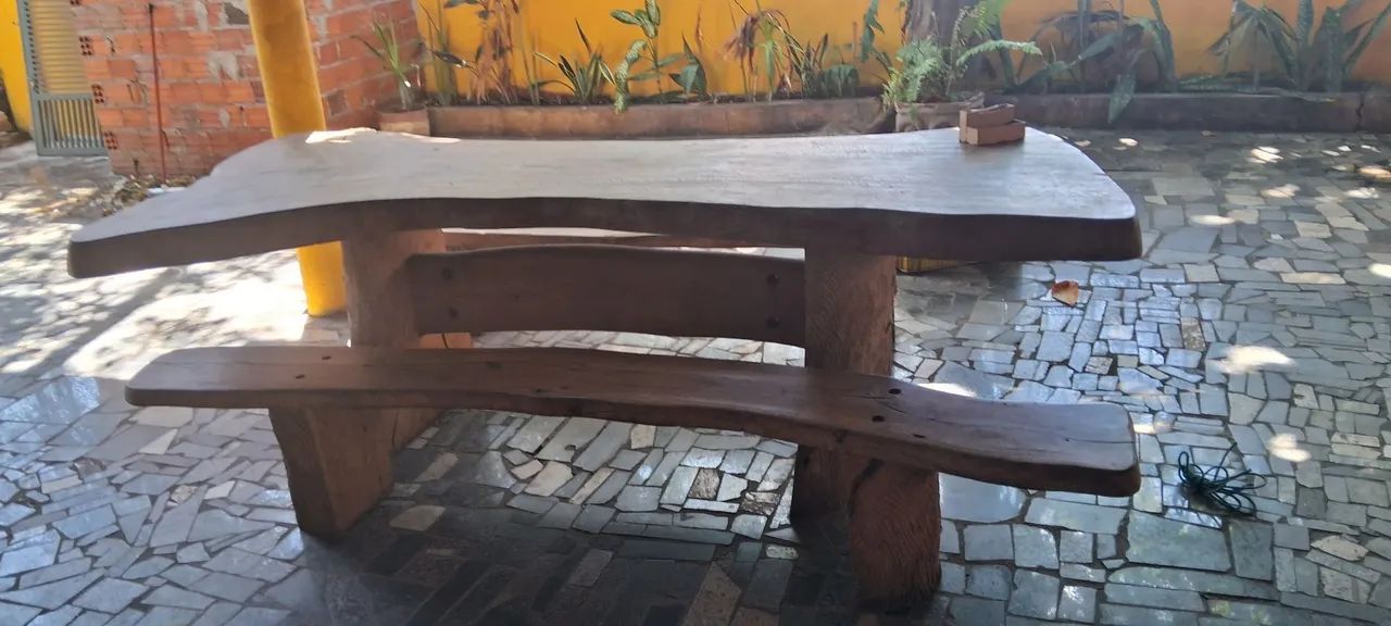 Mesa de madeira artesanato  - Foto 4