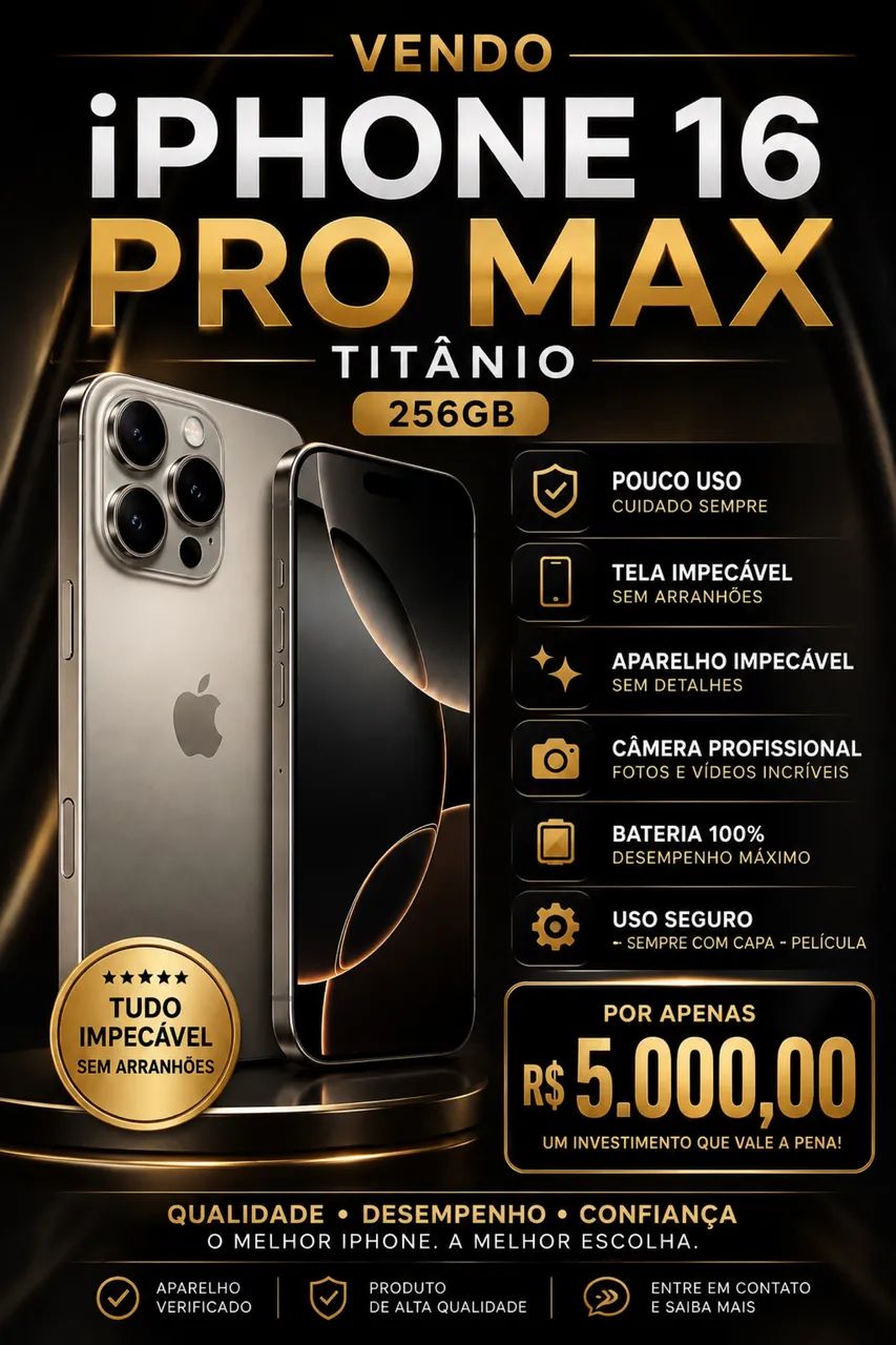 iPhone 16 pro Max Impecável 
