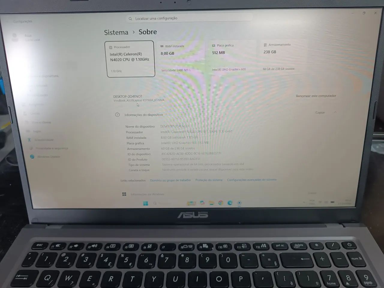 Notebook Asus N4020 1.10GHz - Foto 3