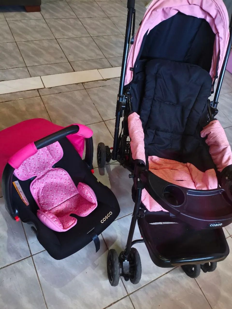Carrinho de bebê e bebe conforto  - Foto 3