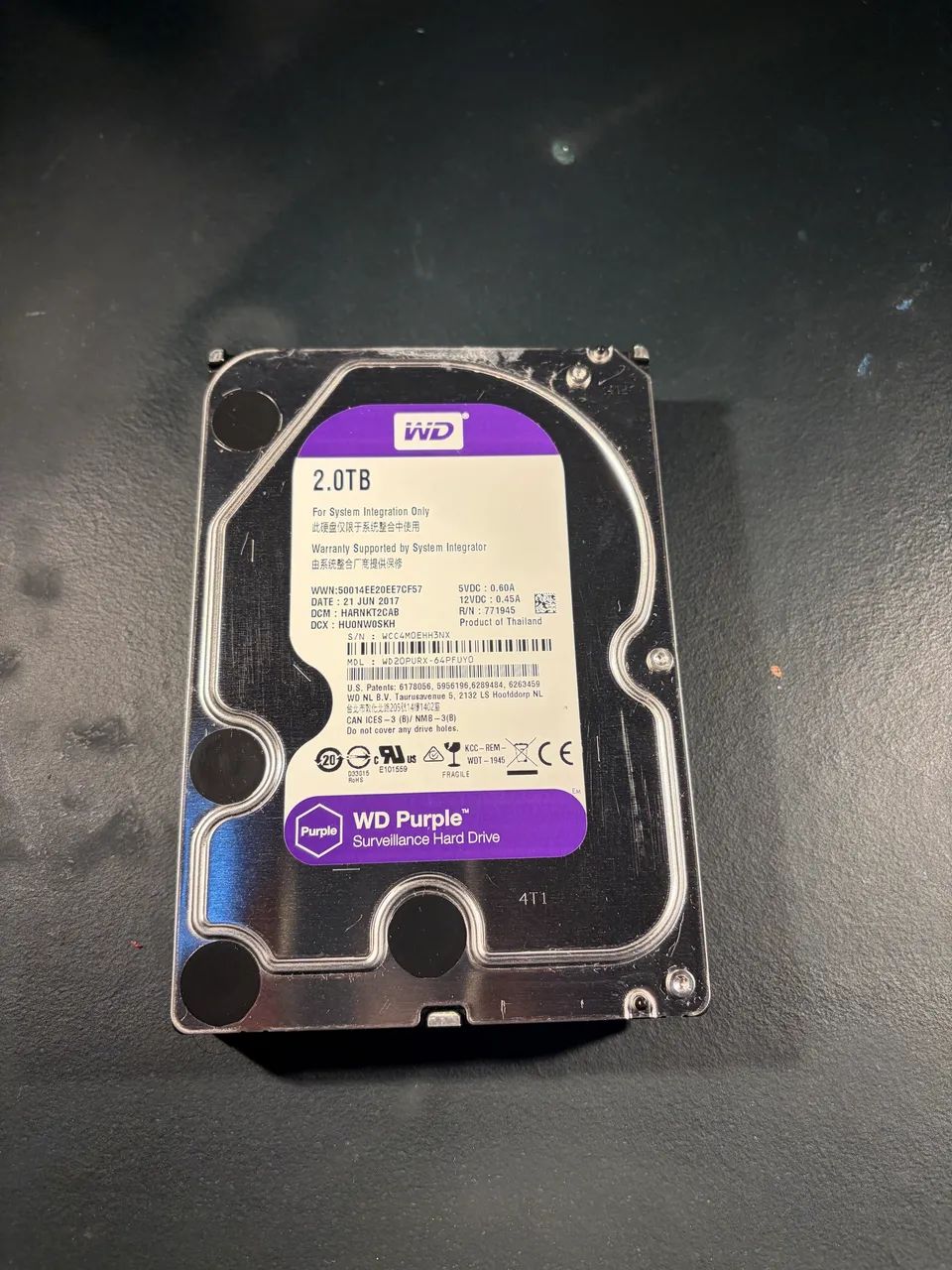 Hdd purple 2tb perfeito