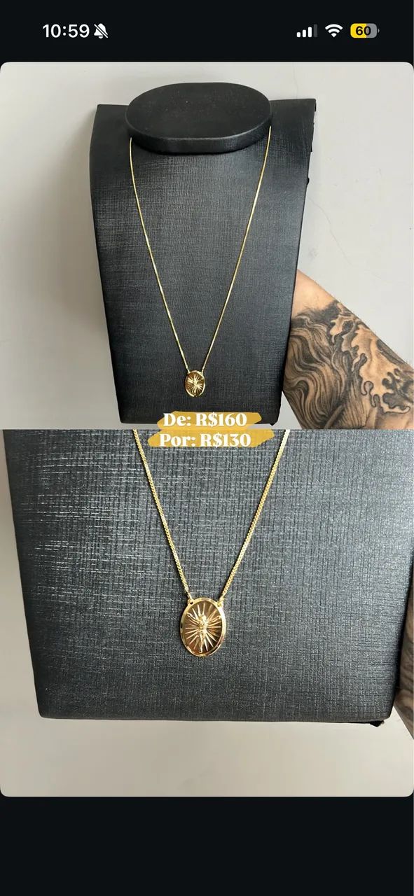 CORRENTE BANHADA A OURO 18K - Foto 5