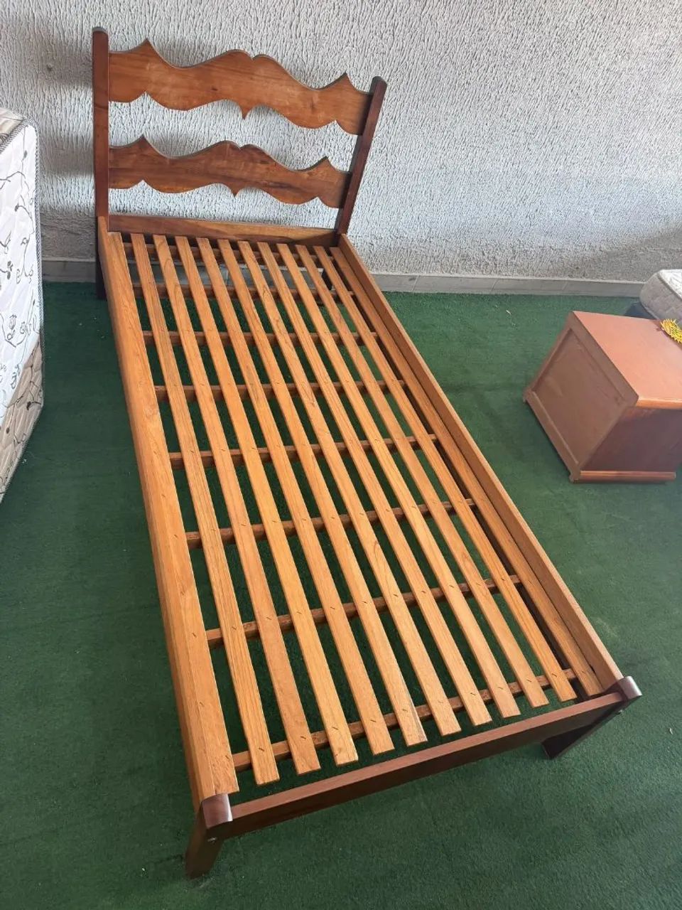 Cama de Solteiro de Madeira Maciça Colchão Ortobom - Foto 2