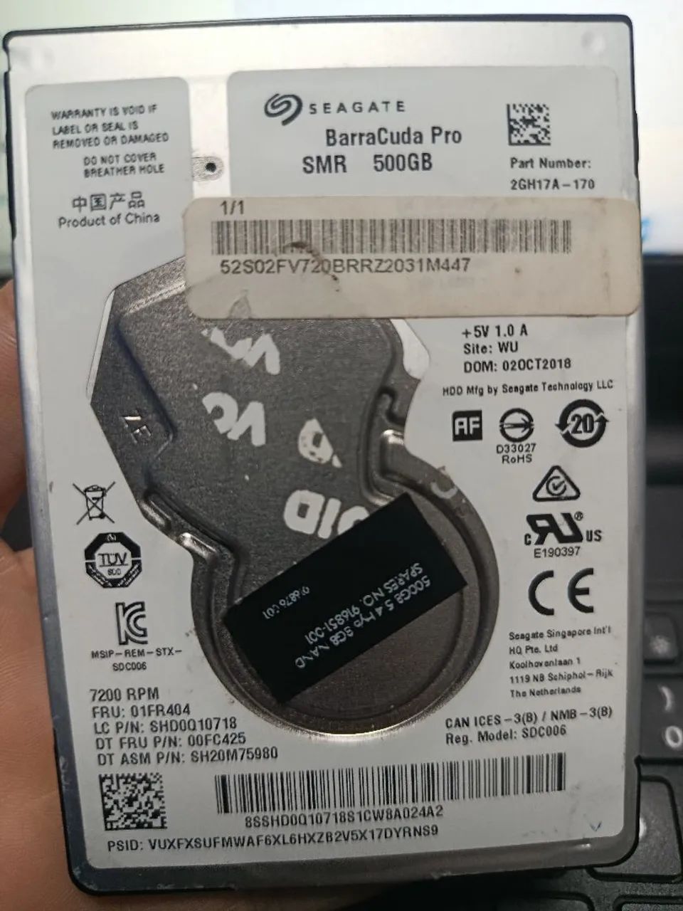HD Seagate, 2,5 - Seagate 500 GB - Para notebook.