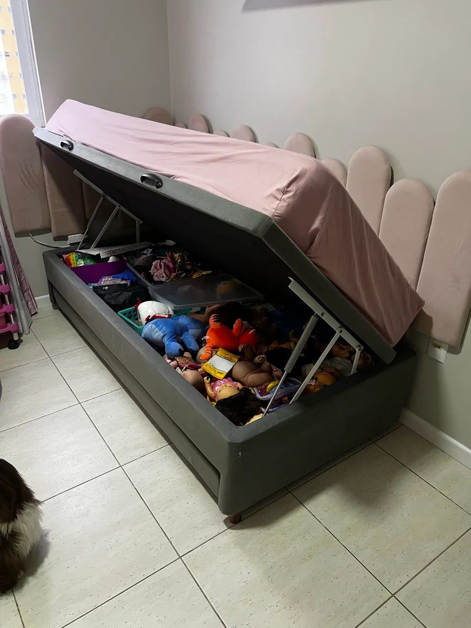 Cama baú com auxiliar