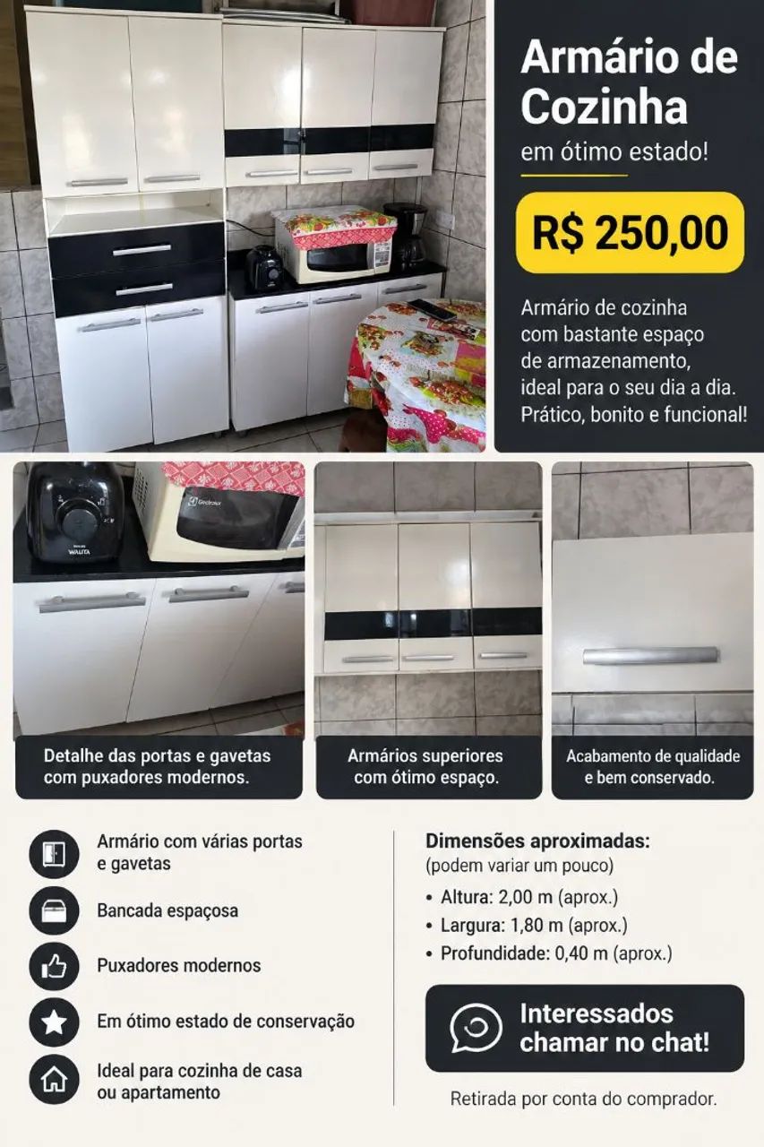 Armário de cozinha                                         - Foto 4