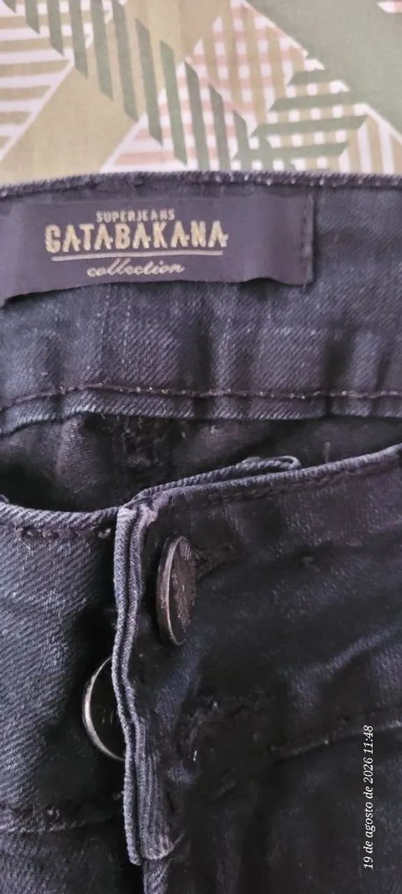 Calça jeans preta  - Foto 3