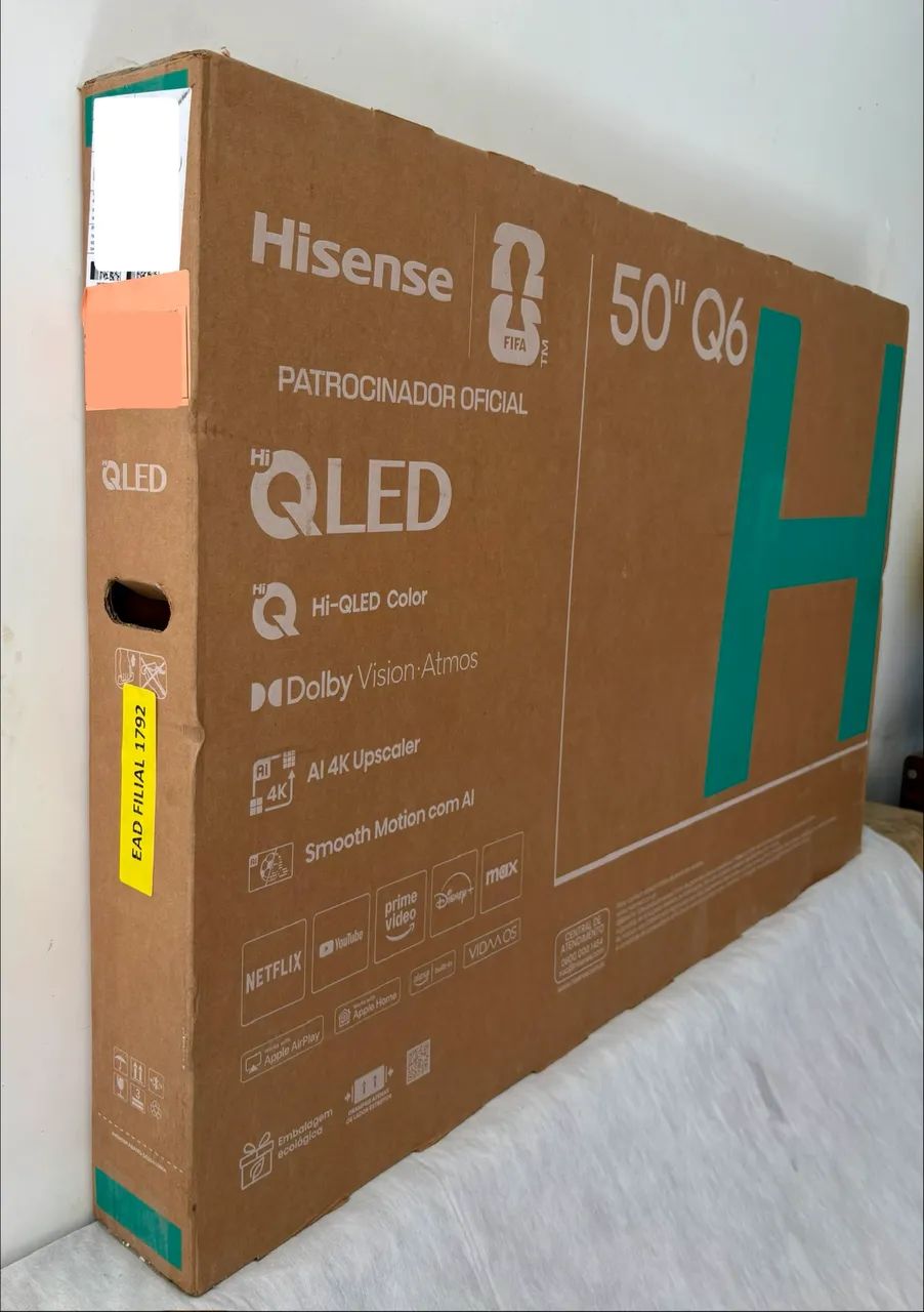 Smart TV Hisense 50 polegadas QLED 4K 50Q6QV com Dolby Vision Dolby Atmos HDR10 WiFi - Foto 2