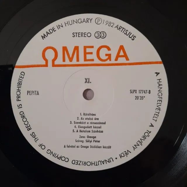 LP Omega - XI - Rock húngaro progressivo - Foto 2