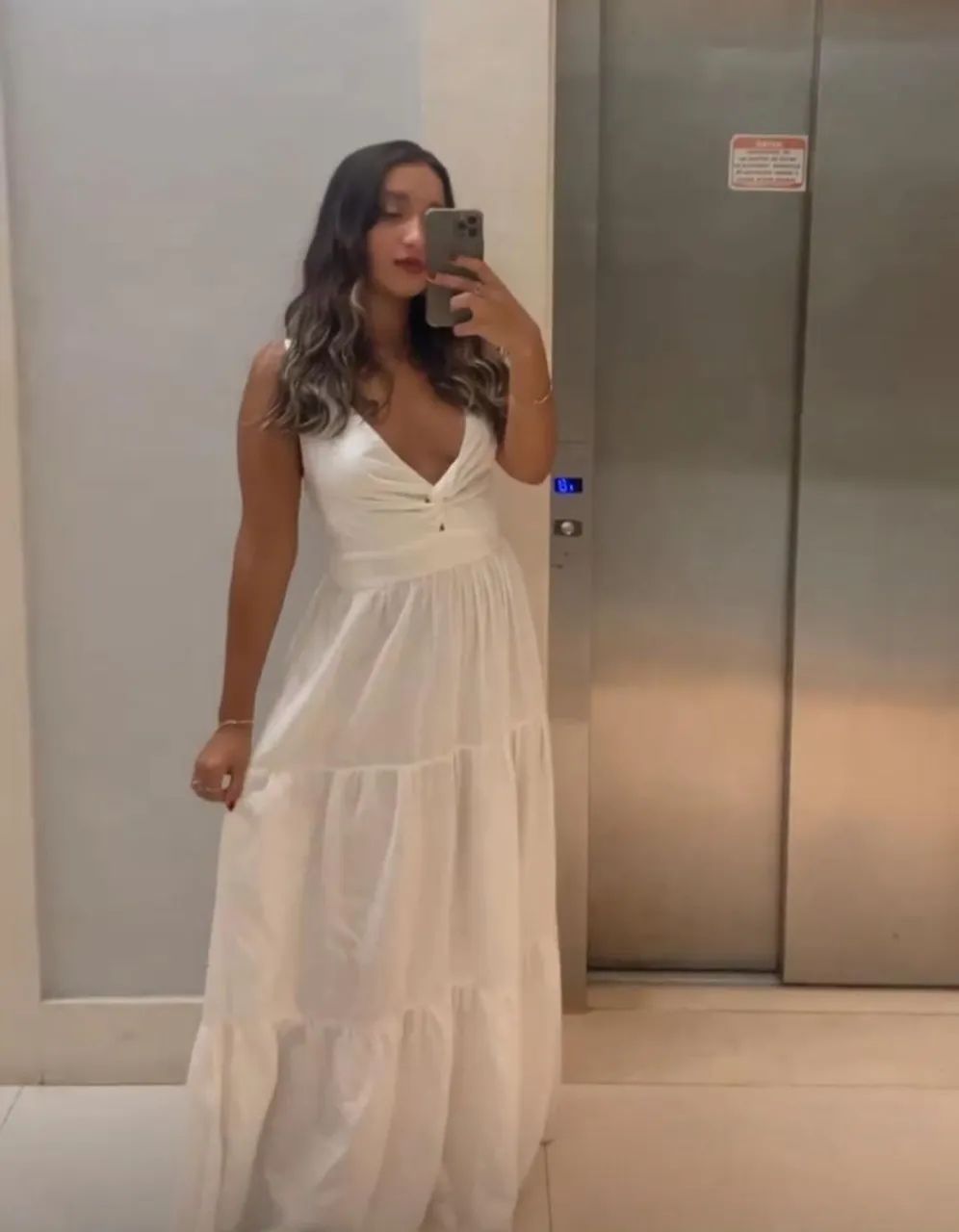 VESTIDO LONGO BRANCO DE LINHO - Foto 2
