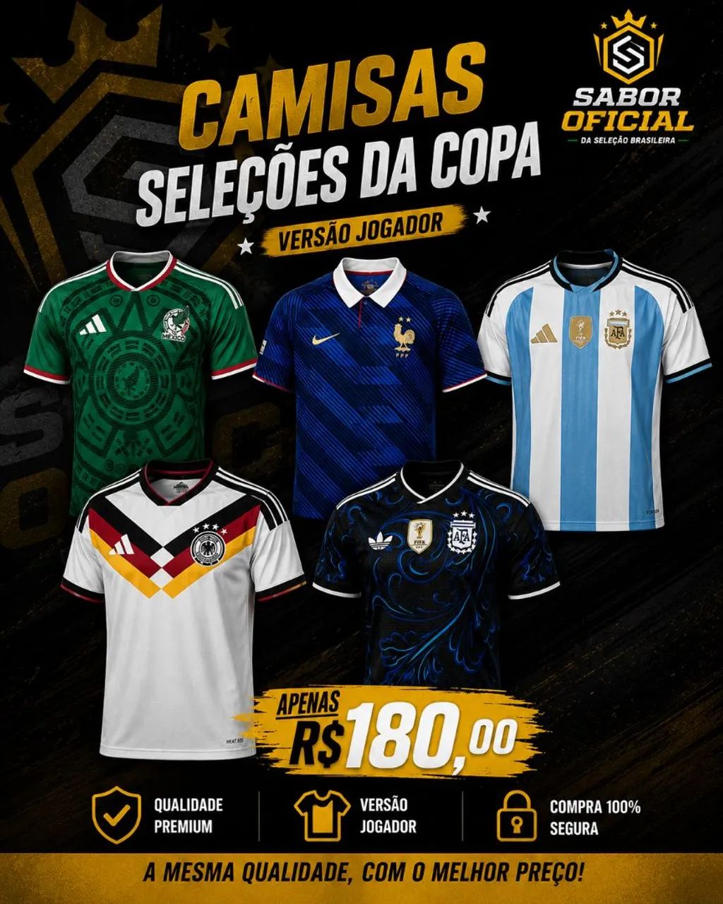 Camisas Seleções da Copa