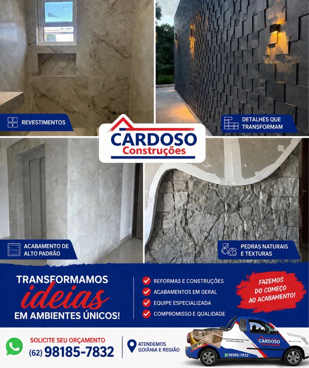 CARDOSO CONSTRUÇÕES - REFORMAS E ACABAMENTOS EM GOIÂNIA