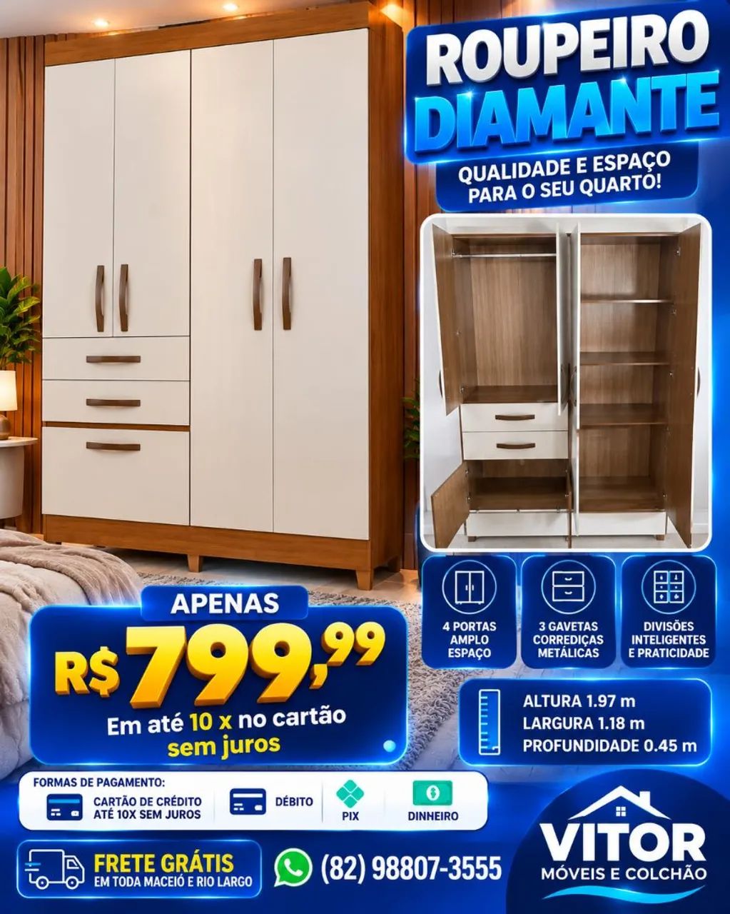 OFERTAS DE GUARDA ROUPA SOLTEIRO 