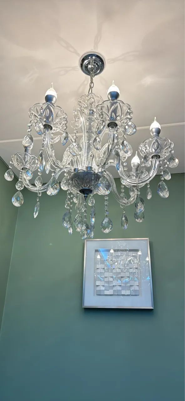 Lustre vidro cristal 