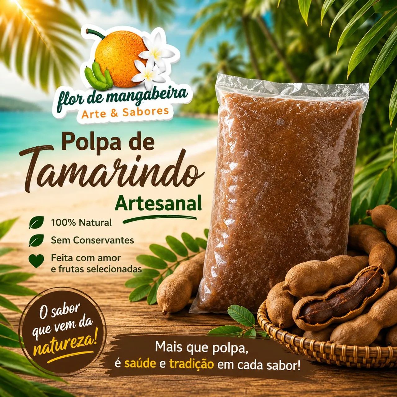 Polpa de Tamarindo Artesanal 
