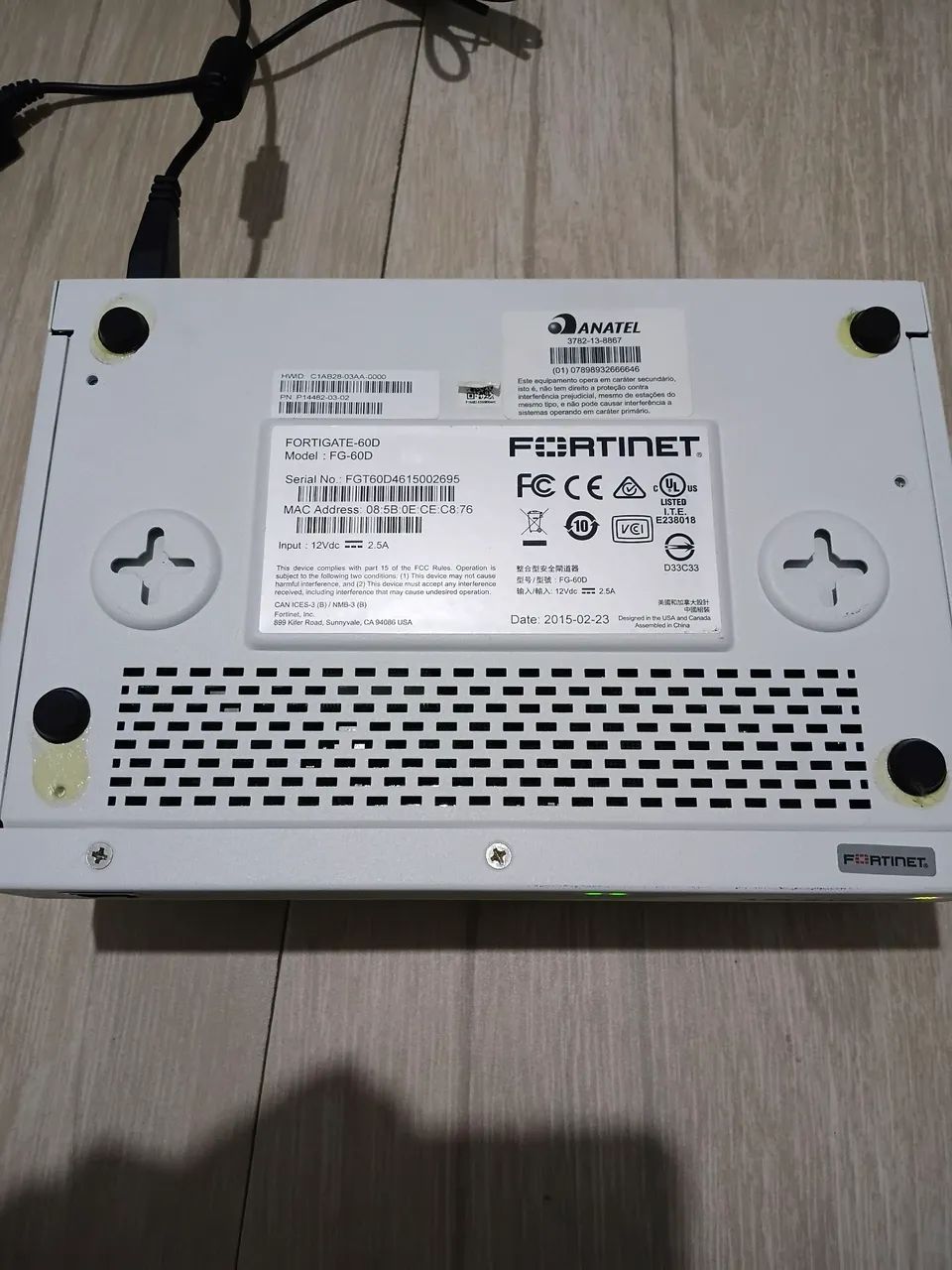 Firewall Fortinet FortiGate 60D (FG-60D) - Ótimo Estado - Foto 2