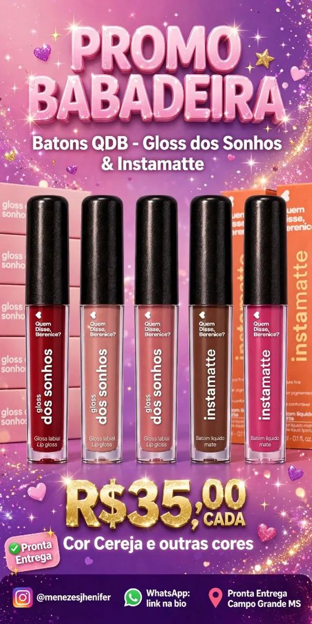 Batons QDB promoção 