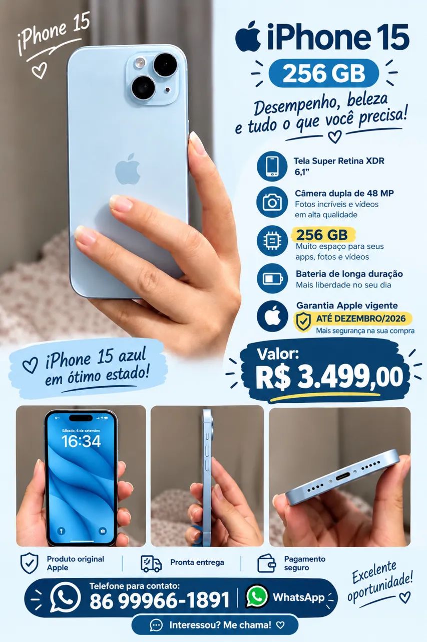 IPHONE 15, 256G