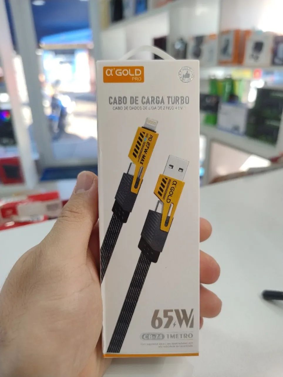 Cabo Turbo 65W USB-C Multifuncional 4 Em 1 - Foto 3