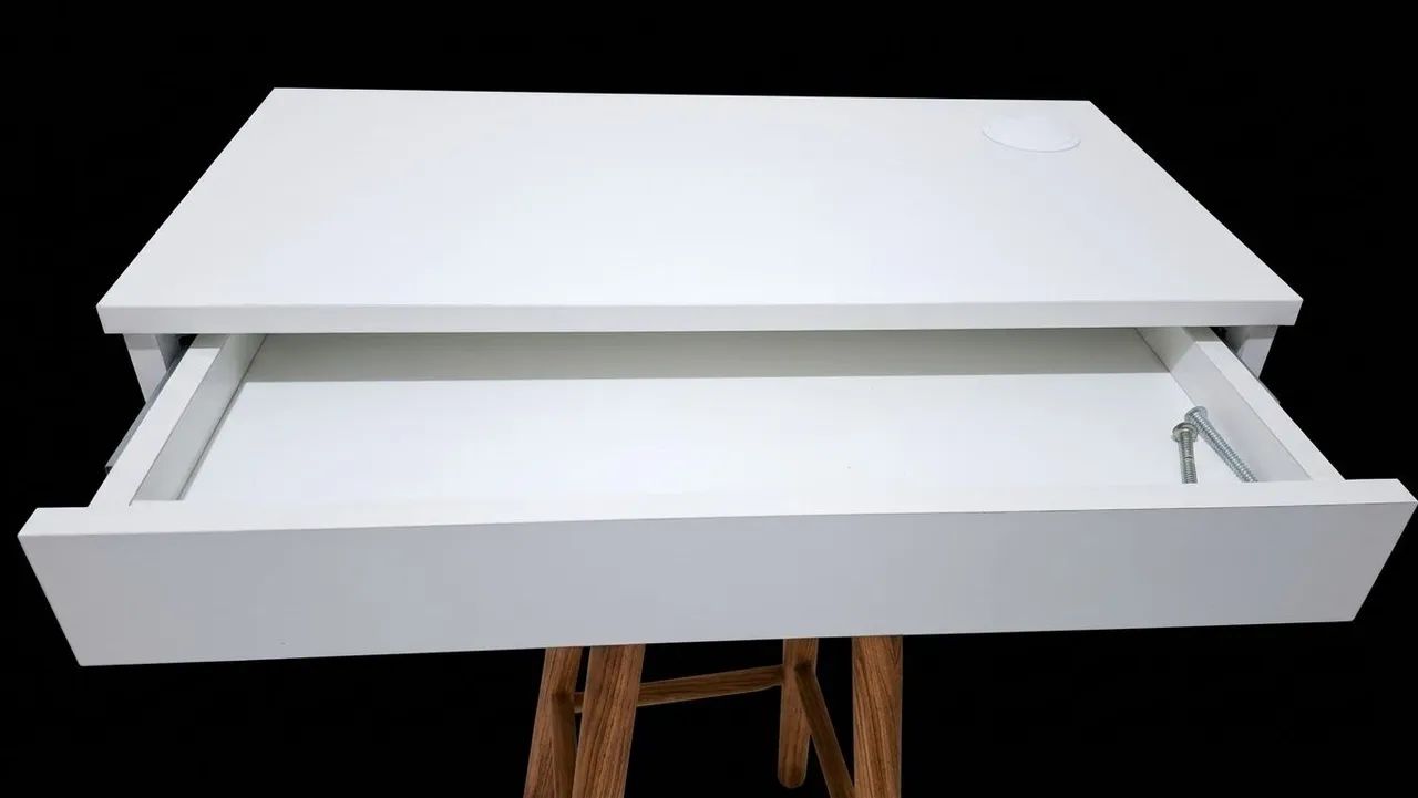 Mesa Alta Moderna com Gaveta Oculta - Design Clean - Foto 2