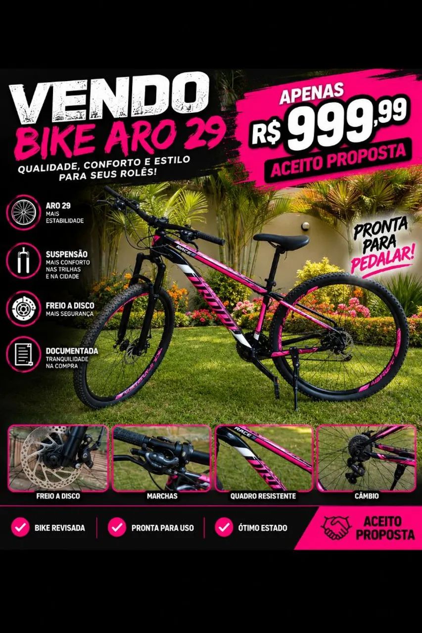 Bicicleta alumínio aro 29