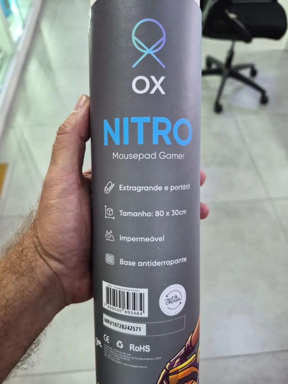Mousepad Gamer OX Nitro com Base Antiderrapante - Foto 2