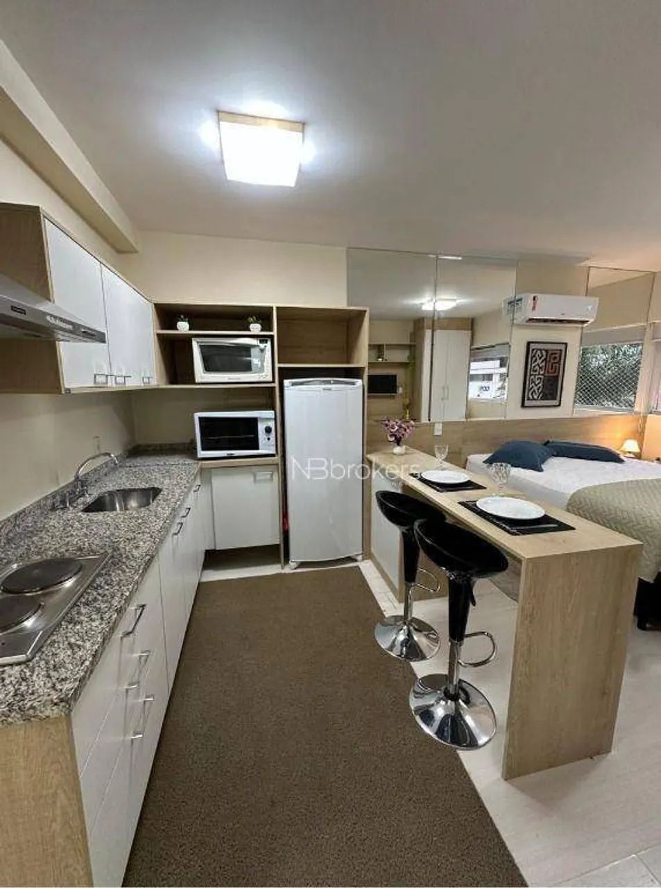 PRATICIDADE E CONFORTO EM UM STUDIO COMPLETO NO CENTRO CÍVICO! - Foto 4
