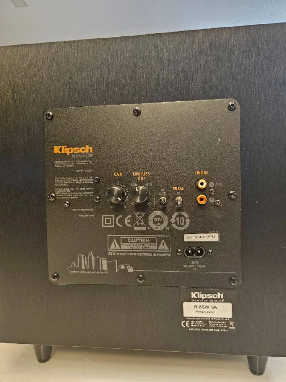 Subwoofer Klipsch R-8sw 150w Pico 8 Polegadas Cor Preto hometheater  - Foto 3