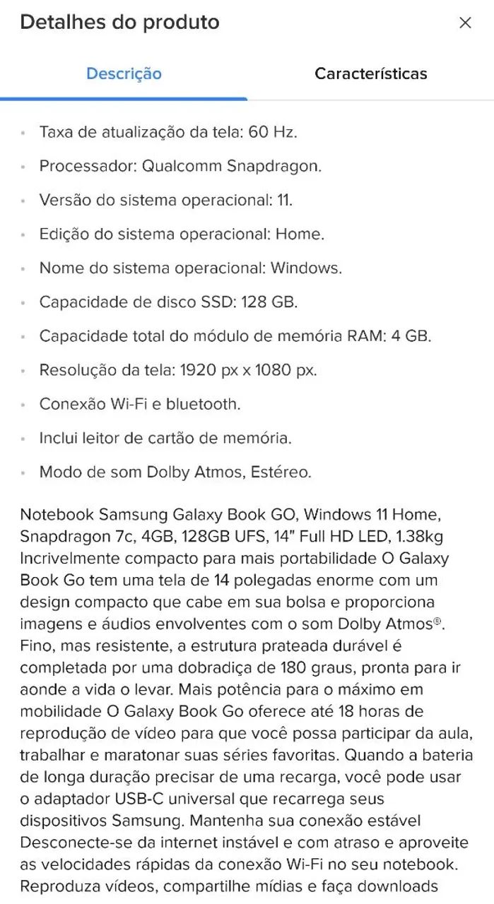 Notebook Galaxy Book Go - Foto 5
