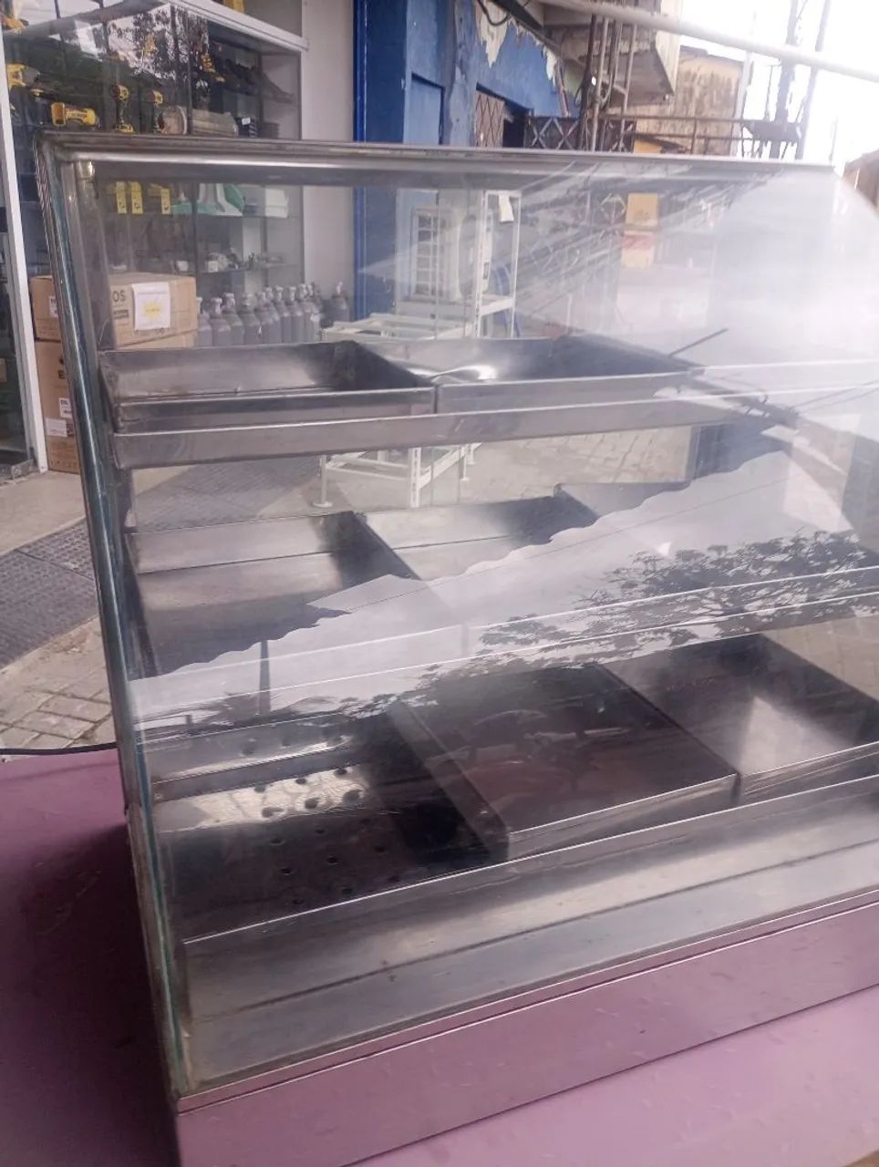 Expositor de salgado quente