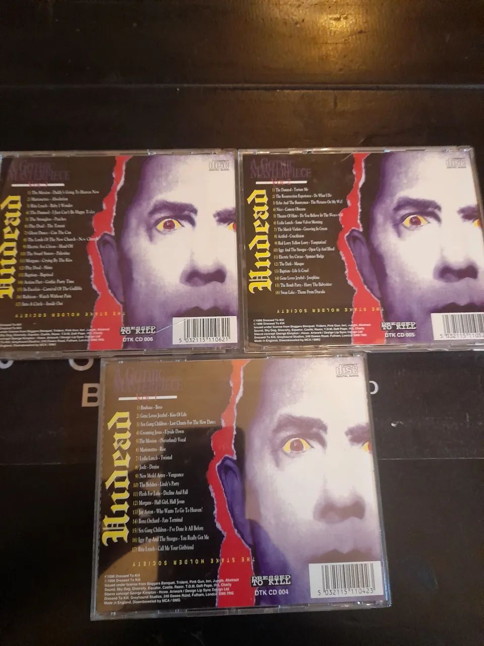 Cds box gótico marterpieces Undead 3vol. 50 faixas góticas