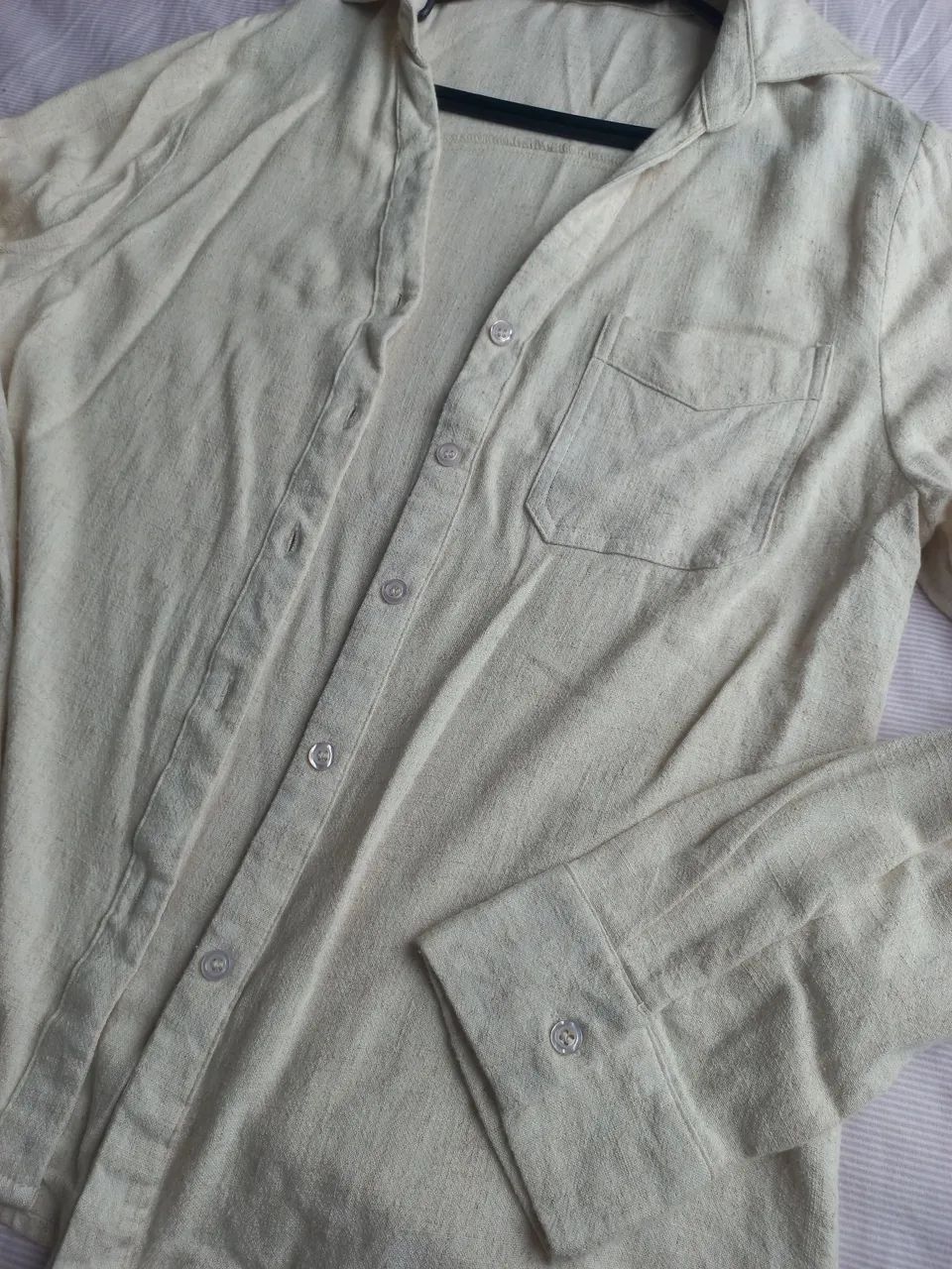 Camisa linho off  - Foto 4