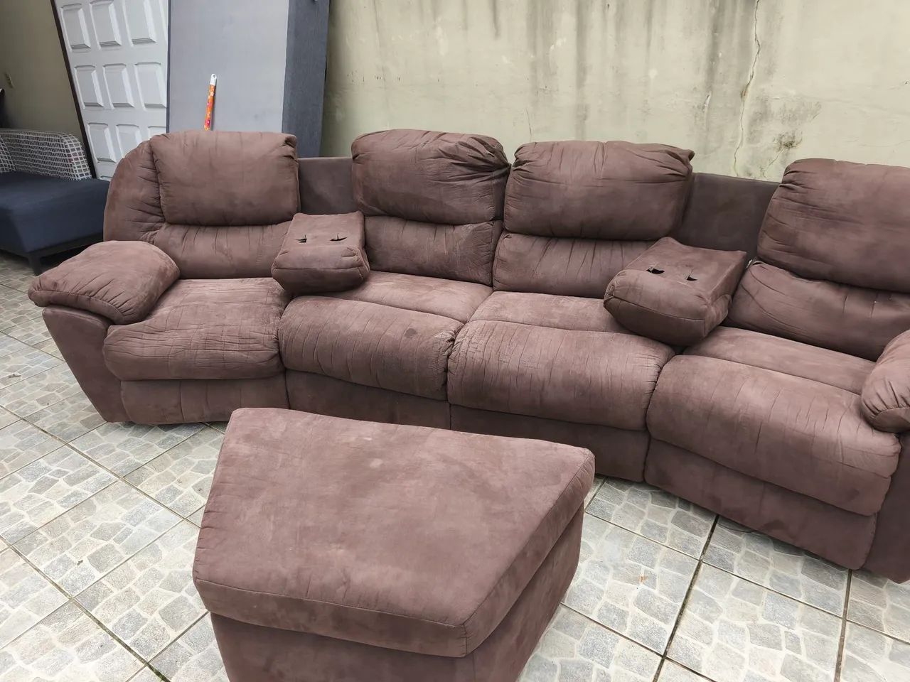 Sofá curvado retrátil e reclinável  - Foto 3