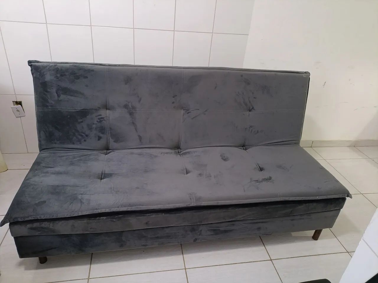Sofá cama aveludado entrega grátis 