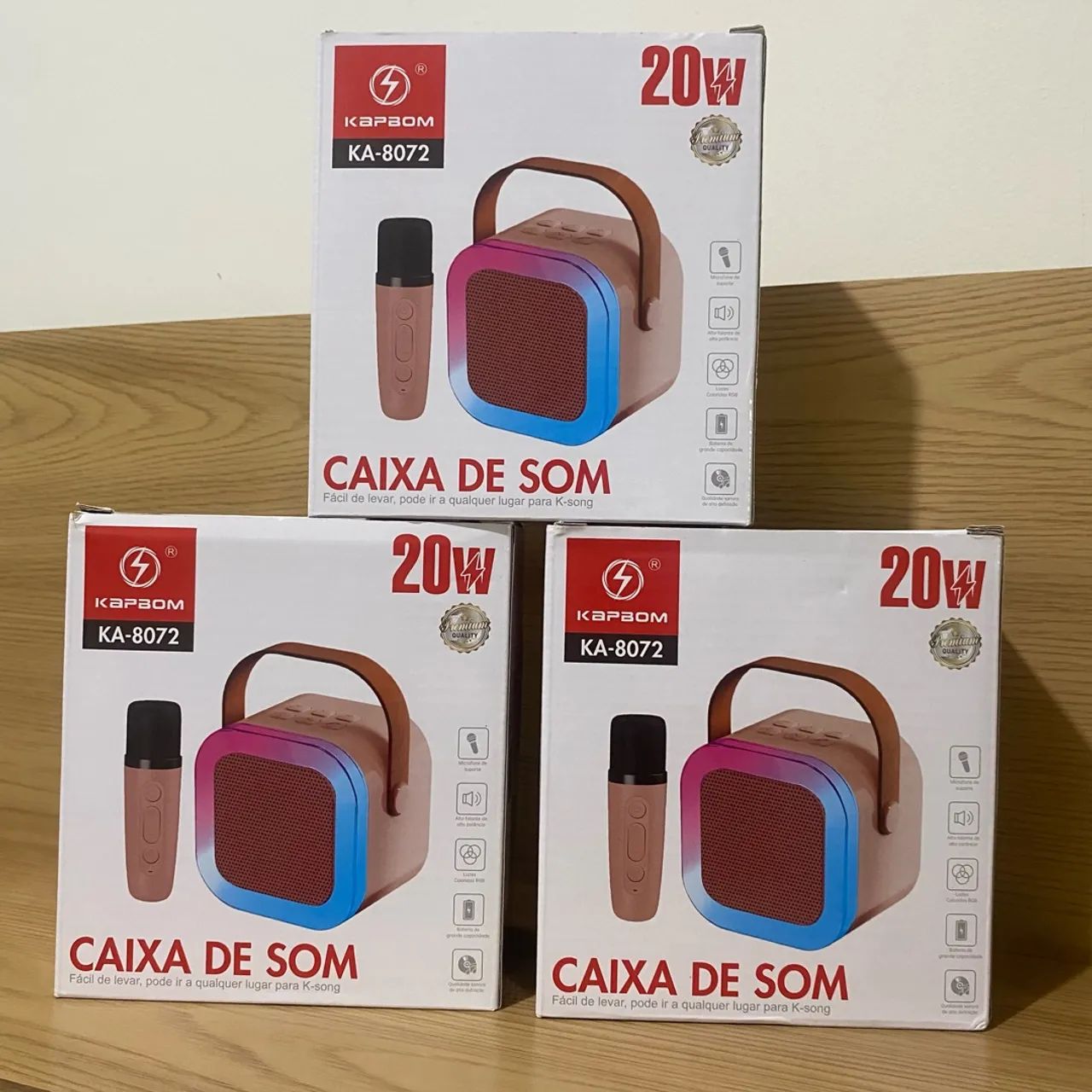 CAIXA DE SOM INFANTIL COM 1 MICROFONE BLUETOOTH E USB - Foto 3