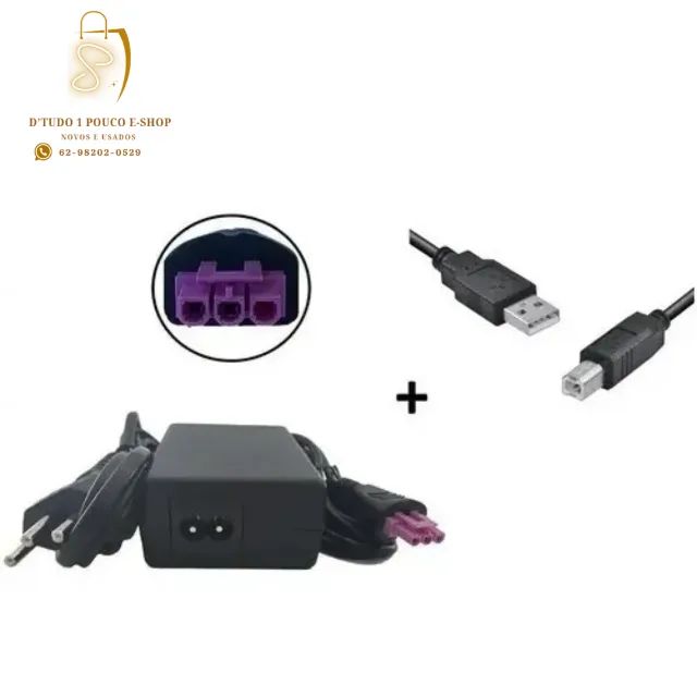 Fonte Impressora Hp Pino Roxo 30v 333ma + Cabo Usb - Foto 2
