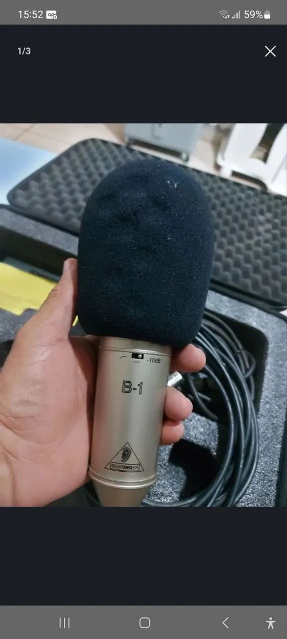 Microfone Behringer B-1 Condensador Cardioide<br>Cor Ouro Ouro - Foto 4
