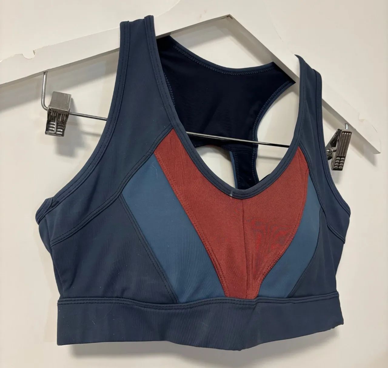 top  de academia track field  azul vermelho m - Foto 2