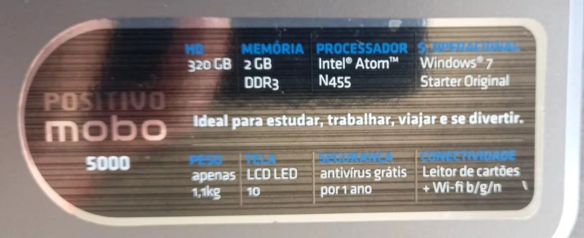Netbook Positivo Mobo 5000 Atom N455 - já formatado e com windows 7 - Foto 4