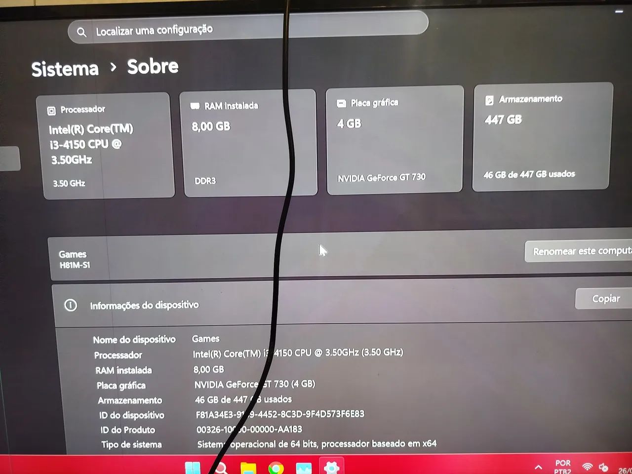 PC Desktop i3-4150 com Placa de Vídeo NVIDIA e SSD 480GB - Foto 4