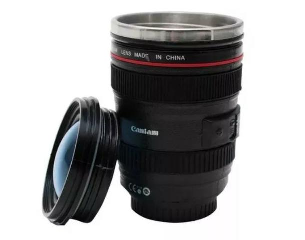 Copo Térmico com Lente Câmera x 12x R$ 6,99 x Entrega Grátis