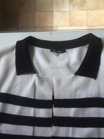 Cardigan Alongado (88cm)de Malha Listrado, tamanho M, - Foto 3