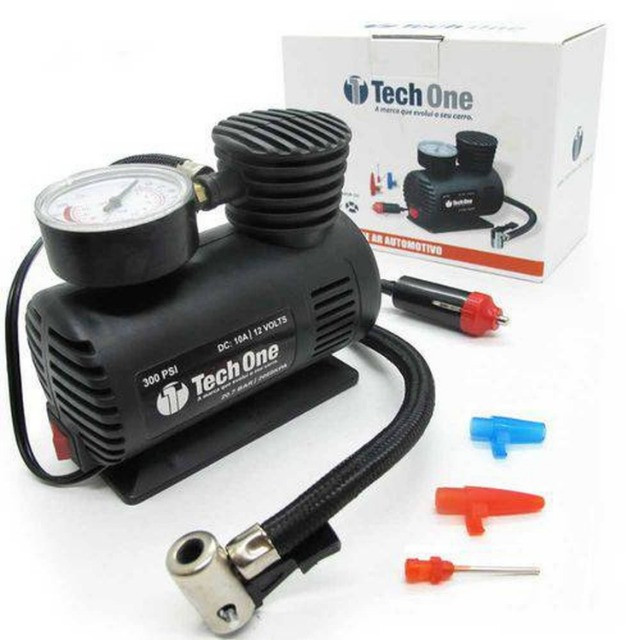 Mini Compressor De Ar 300psi 12V - Cabo 3mts - TechOne - Foto 2