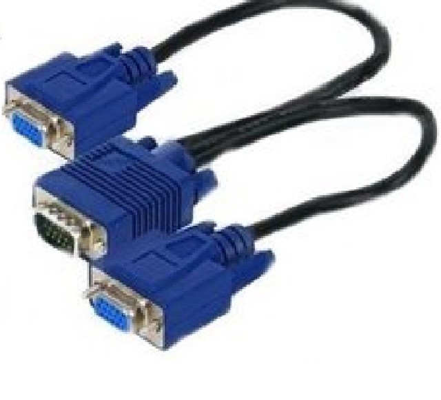 Cabo Adaptador Vga para 2 Monitores - 1 Macho P/ 2 Vga Femea - Foto 2