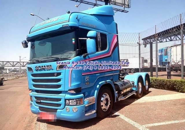 SCANIA R-440 STREAMLINE EDIÇÃO DE 60 ANOS, RODAS EM ALUMÍNIO TANQUE EXTRA TETO ALTO