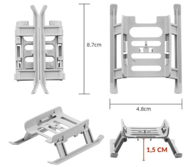 Extensor Trem De Pouso Dobravel Dji Mini 2, Mavic Mini E Se Automação COD-CP643   - Foto 3