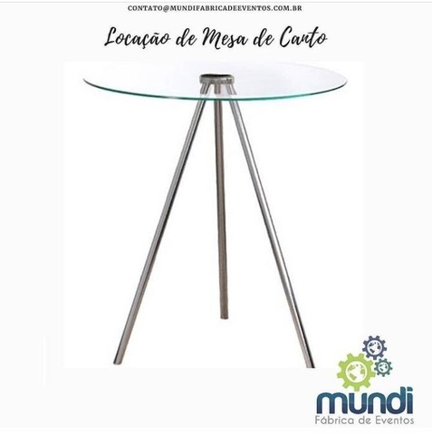 Locação mesa de canto para eventos 